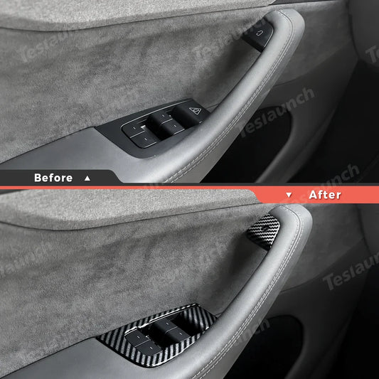 Window & Door Button Trim Cover Set (10 PCS) for 2026 New Tesla Model Y Standard