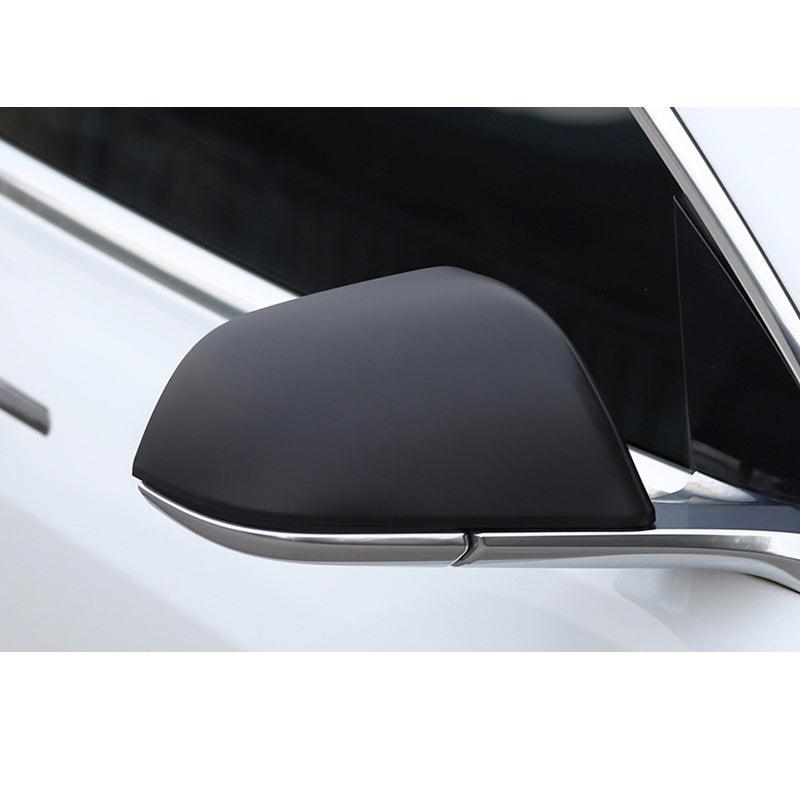 ABS Black Carbon Fiber Mirrors Cap For Model 3 (Carbon Fiber Pattern ABS) (1 pair) (2017-2024) Matte Black