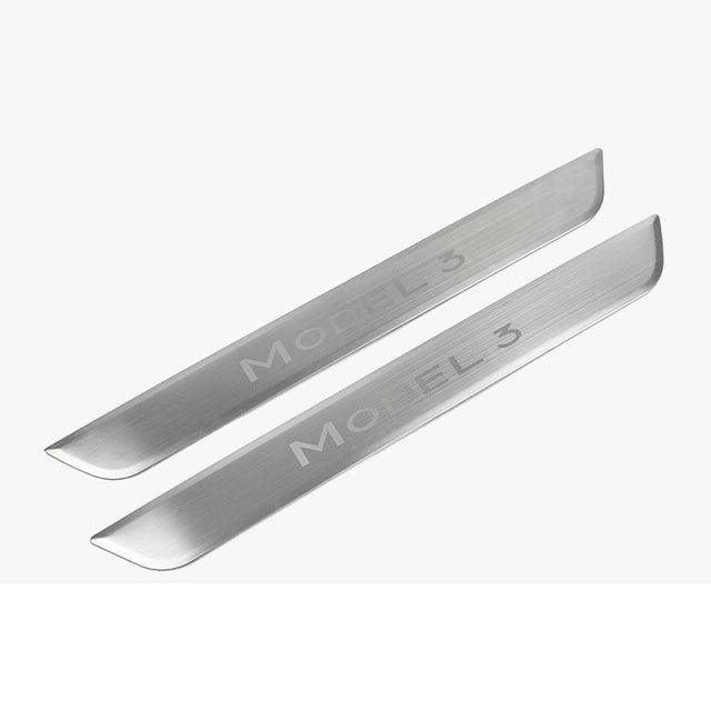 Model 3 Front / Real Door Sill Cover Protector (4 pcs) for Tesla(2017-2023) Silver