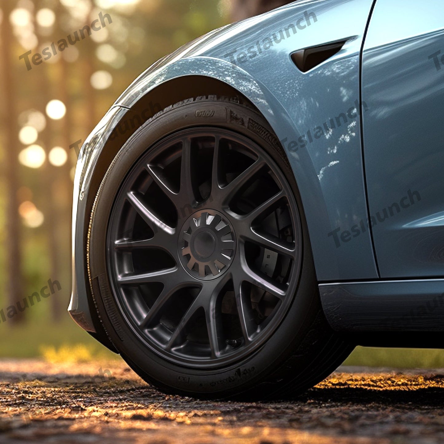 Wheel Hub Caps Center Cover for 2024+ Model 3 Highland 18 Inch Photon Wheel (4 PCS) Without Logo