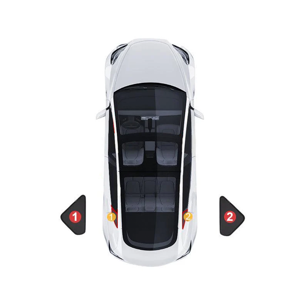 Model S(2012-2025) Privacy Thermal Insulated Curtains Window Camping Sunshades for Tesla Triangular Door Windows