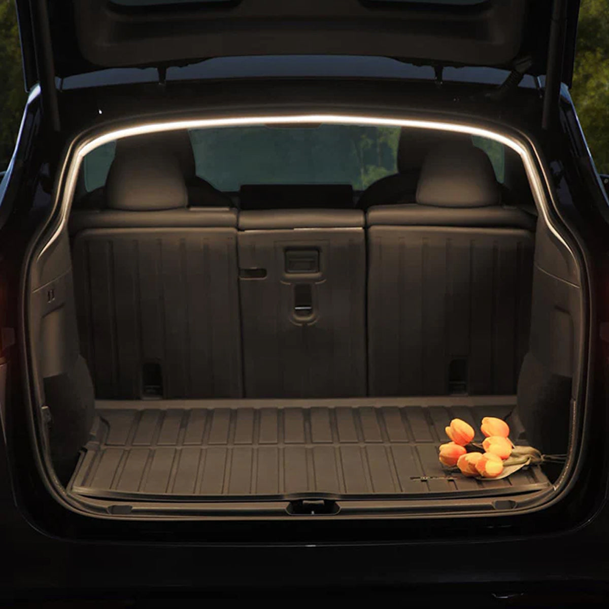 Front & Rear Trunk Ambient Lighting – Soft Glow Upgrade for Tesla Model Y Juniper 2025+