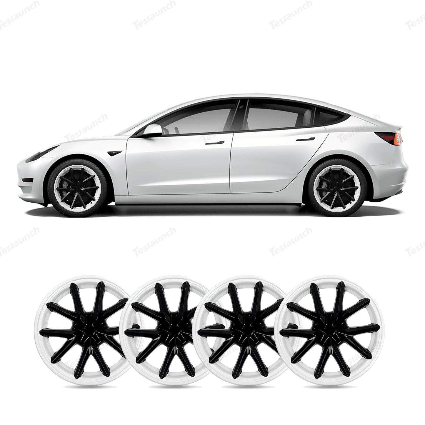 Model 3 18'' Aero Wheels Cover Hubcaps Replacement 4PCS for Tesla (2017-2023)