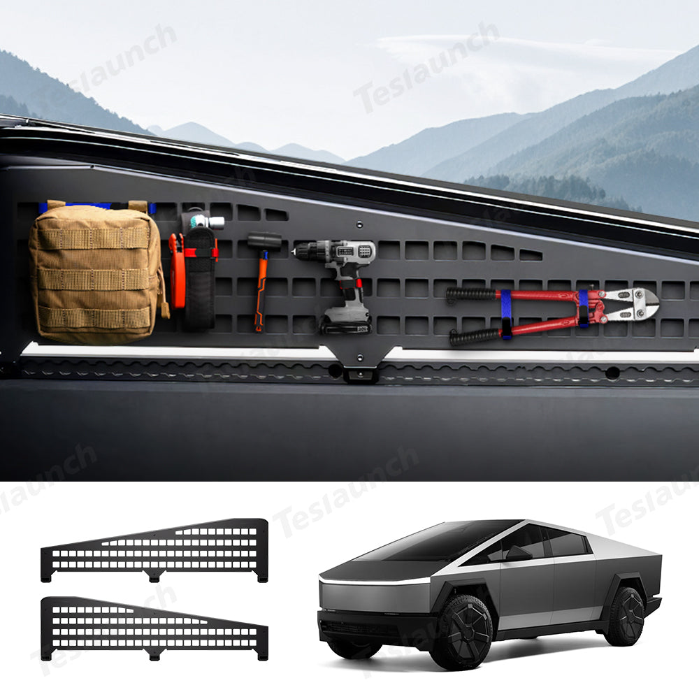 Truck Bed L-Track Molle Panels for Tesla Cybertruck 2pcs(Left+Right)