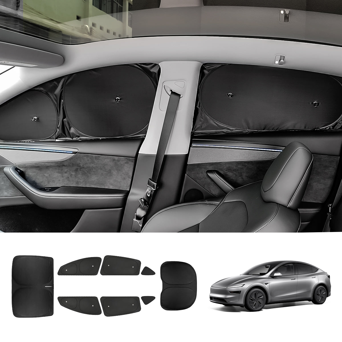 Privacy & Thermal Insulation Sunshade Curtains for Tesla Model Y Juniper 2025+