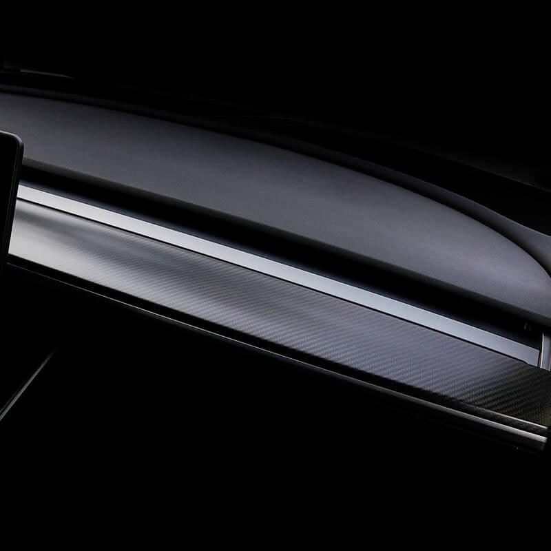 [Real Carbon Fiber] Model 3 / Y Dashboard Cover Center Consoles Dash Covers Cap (2017-2023)