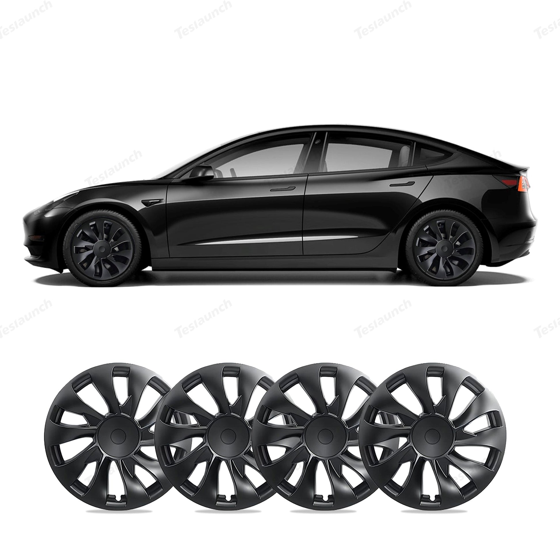 Model 3 18'' Aero Wheels Cover Hubcaps Replacement 4PCS for Tesla (2017-2023)