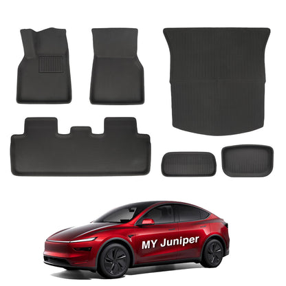 All Weather XPE Interior Floor Mats Cargo Liners Set for Tesla 2025+ Model Y Juniper Full Set (6 PCS)