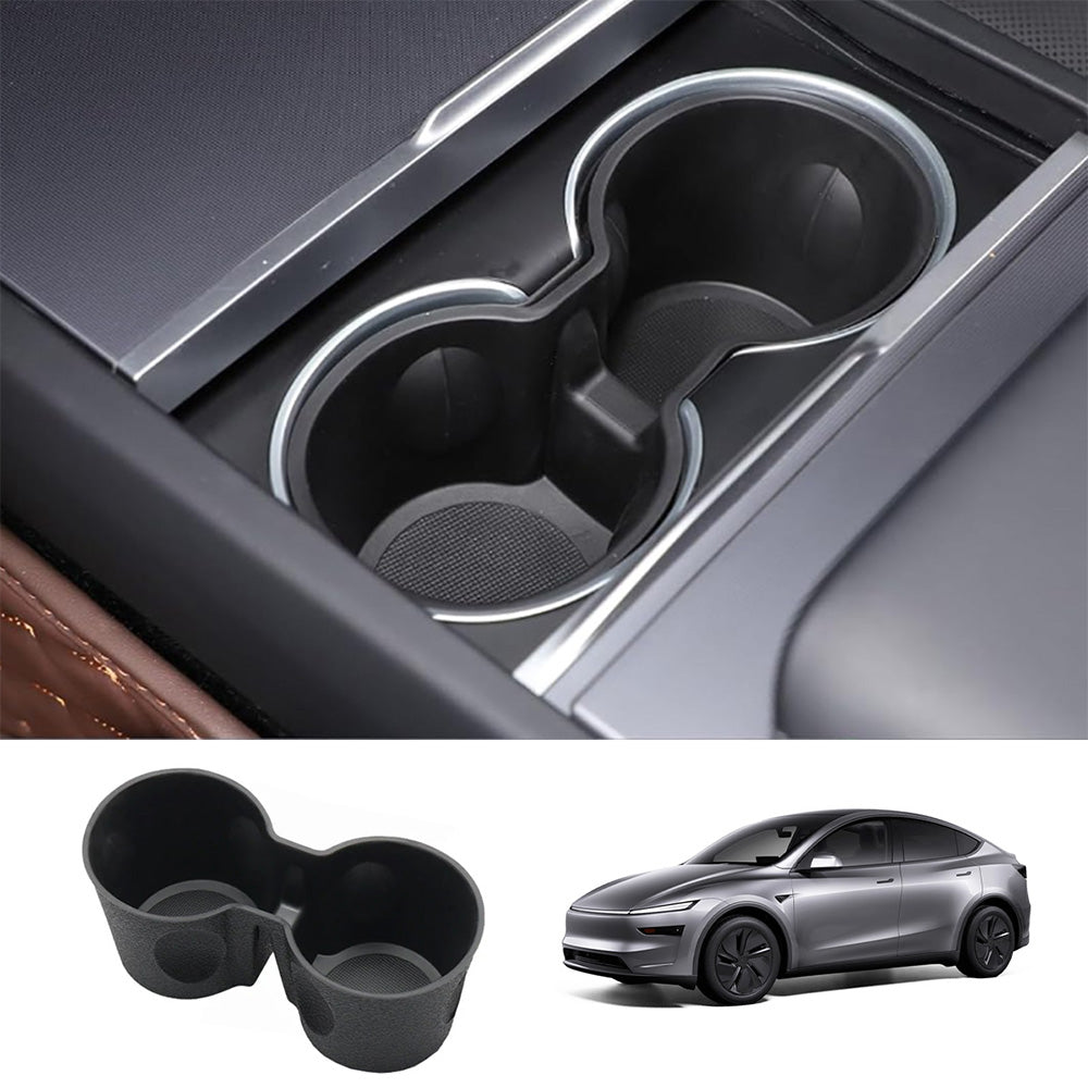 Cup Holder Insert for Tesla Model Y Juniper 2025+ TPE Black