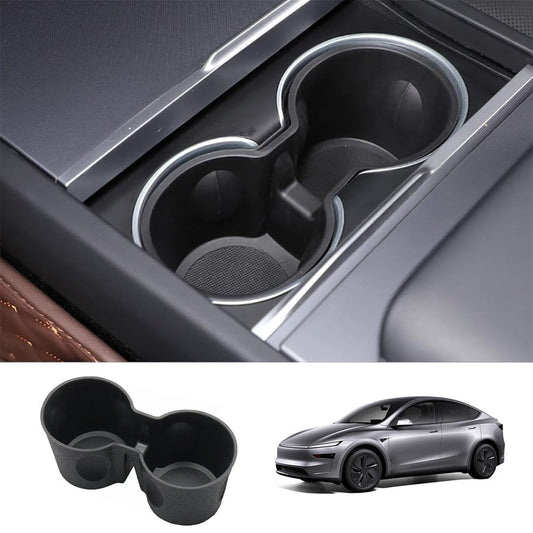 Cup Holder Insert for Tesla Model Y Juniper 2025+ TPE Black