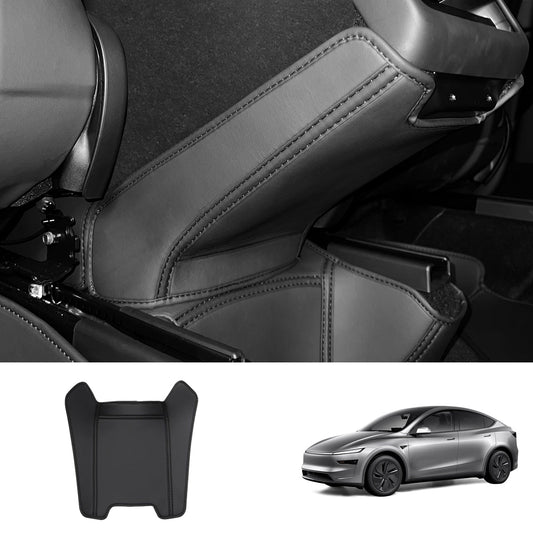 Rear Console Air Vent Guard – Napa Leather Kick Protection for Tesla Model Y Juniper 2025+