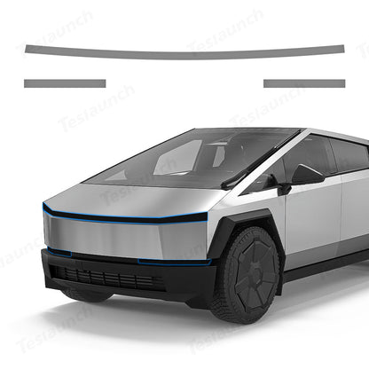 Front Light Bar & Taillight DIY Black Vinyl Wrap Kit for Tesla Cybertruck Front Light Bar