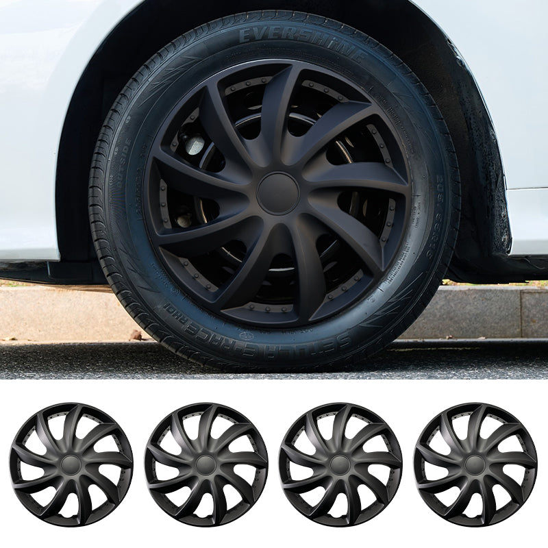 14" Storm Style Wheel Covers Hubcaps for Universal Fit R14 Tire Steel Wheels 4 PCS