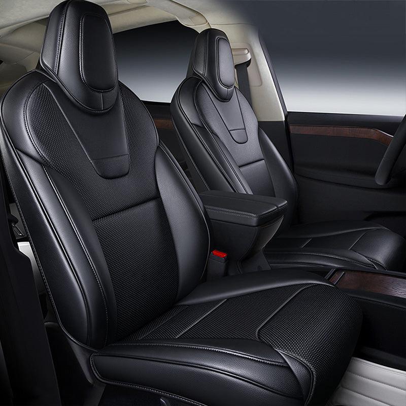 All-Inclusive 2022-2025+ 5 Seat Tesla Model S Seat Cover Nappa Leather Black Choose Color Email the Car Seat Image 10 Days to Produce