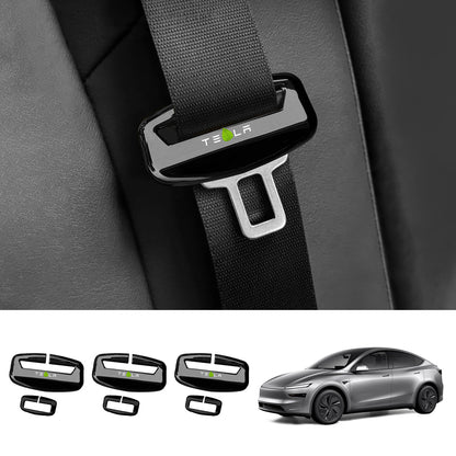 Seat Belt Buckle Cover Set for Tesla Model Y Juniper 2025+ Rear Row Set (3 Pairs) Universal Style Black