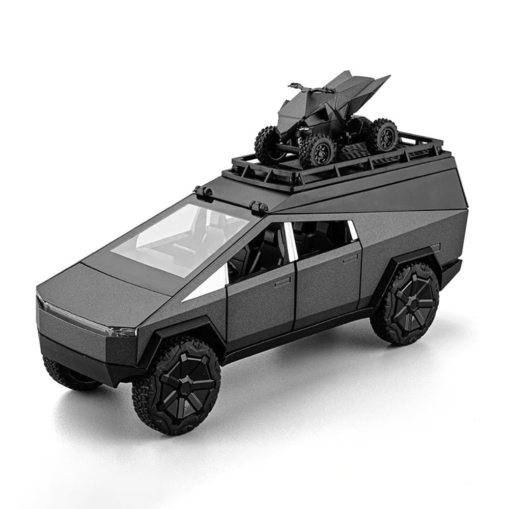 Cybertruck 1/24 Pickup Camping RV Alloy Car Model Black