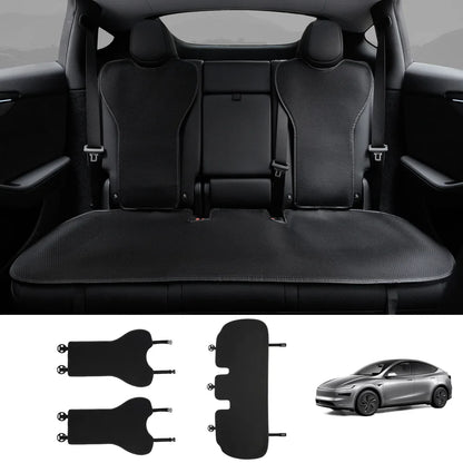Ice Silk Breathable Air Mesh Seat Cushion for Tesla Model Y Juniper 2025+ Black Rear Seat (3 Pcs)