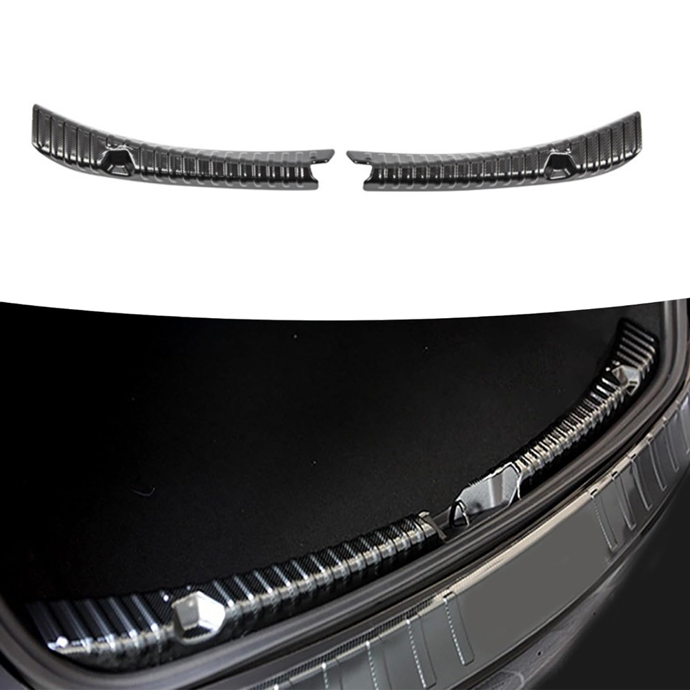 Stainless Steel Variety Trunk/Frunk Sill Plate Cover For Tesla Model 3 (2017-2023) Trunk Sill Plate Cover Only Glossy Carbon Fiber