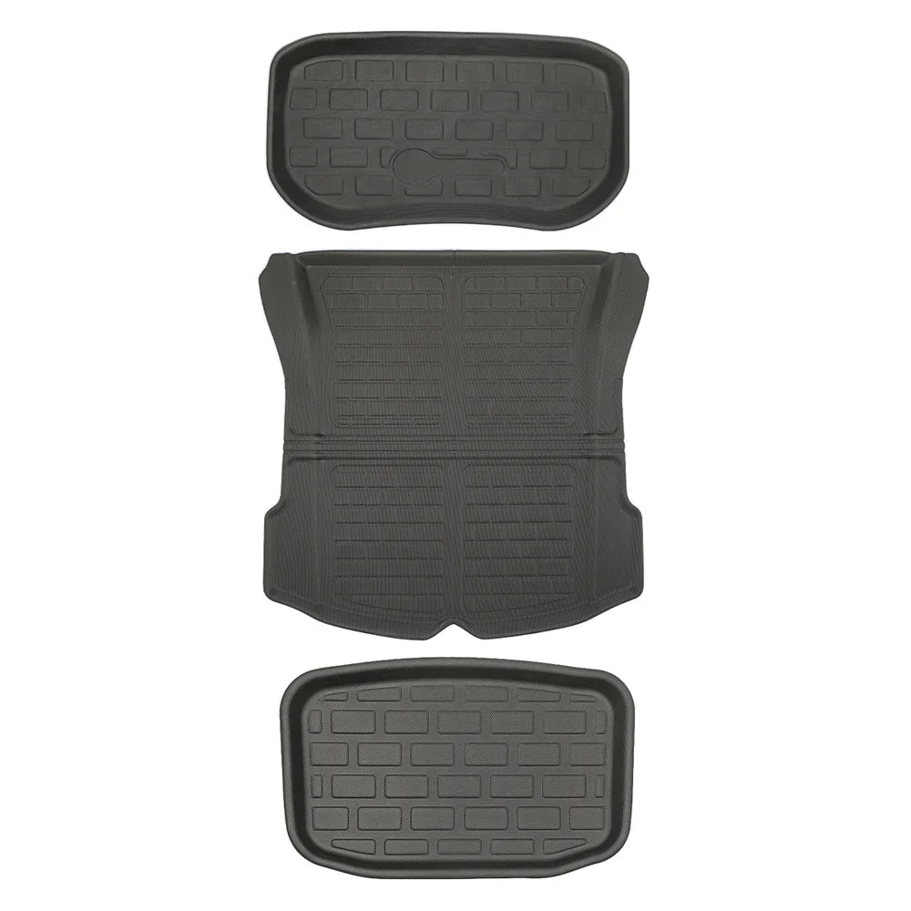 Model 3 All-Weather Floor Mats - 3D Lamination Cutting (2017-2023) Model 3 (2021-2023） Frunk & Trunk Upper Lower Mat (3 PCS)