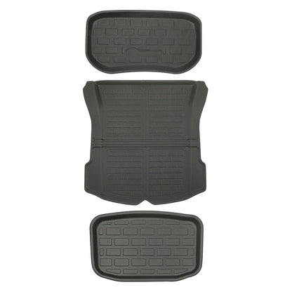 Model 3 All-Weather Floor Mats - 3D Lamination Cutting (2017-2023) Model 3 (2021-2023） Frunk & Trunk Upper Lower Mat (3 PCS)