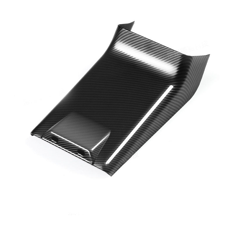 Rear Air Outlet Anti-kick Lower Cover for Tesla 2024 Model 3 Highland (Carbon Fiber Pattern ABS) Glossy