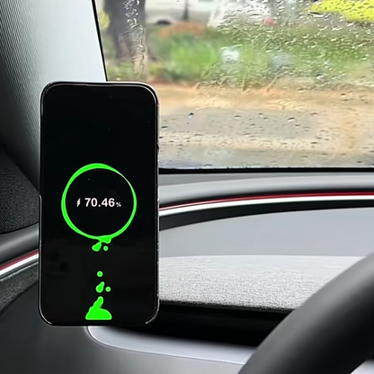 Fast Charging-Magnetic Suction Smart Air-cooled Fast Charging Mobile Phone Holder For Tesla Model 3/Y (for left hand drive )