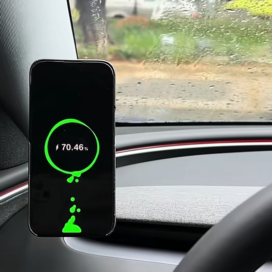 Fast Charging-Magnetic Suction Smart Air-cooled Fast Charging Mobile Phone Holder For Tesla Model 3/Y (for left hand drive )