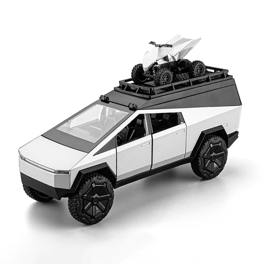 Cybertruck 1/24 Pickup Camping RV Alloy Car Model Silver