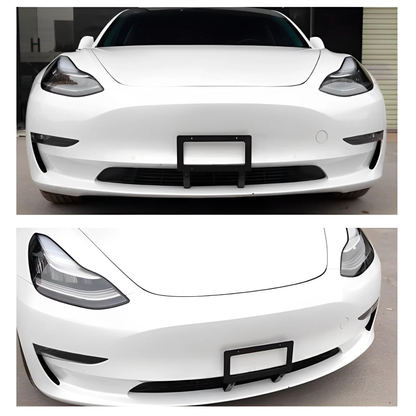 No Drill Model 3/Y Front License Plate Frame for Tesla- NO Adhesives, Quick Install Model Y