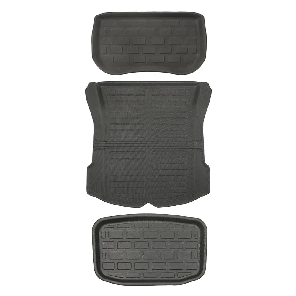 Model 3 All-Weather Floor Mats - 3D Lamination Cutting (2017-2023) Model 3 (2018-2020) Frunk & Trunk Upper Lower Mat (3 PCS)