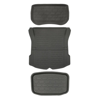 Model 3 All-Weather Floor Mats - 3D Lamination Cutting (2017-2023) Model 3 (2018-2020) Frunk & Trunk Upper Lower Mat (3 PCS)