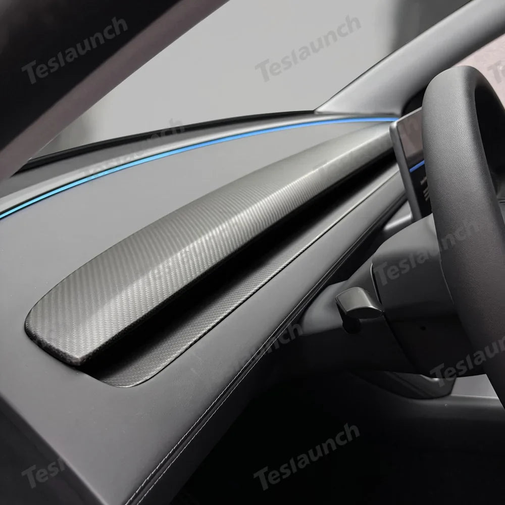 [Real Carbon Fiber] Dashboard Vent Trim for Tesla Model Y Juniper 2025+