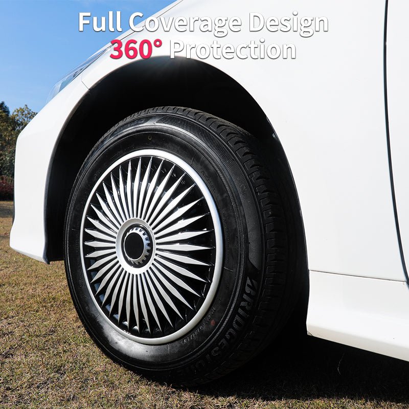 14" Blade Style Wheel Covers Hubcaps for Universal Fit R14 Tire Steel Wheels 4 PCS