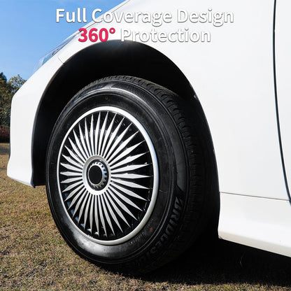 14" Blade Style Wheel Covers Hubcaps for Universal Fit R14 Tire Steel Wheels 4 PCS
