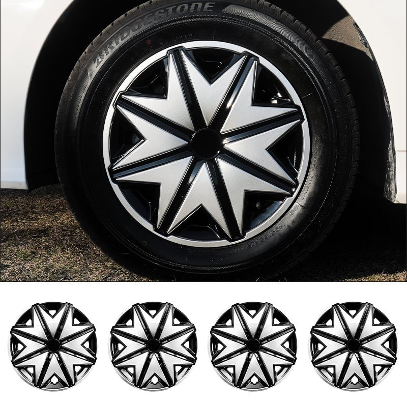 14" Star Style Wheel Covers Hubcaps for Universal Fit R14 Tire Steel Wheels 4 PCS