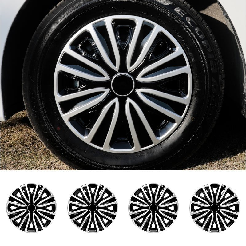 14" Sword Style Wheel Covers Hubcaps for Universal Fit R14 Tire Steel Wheels 4 PCS
