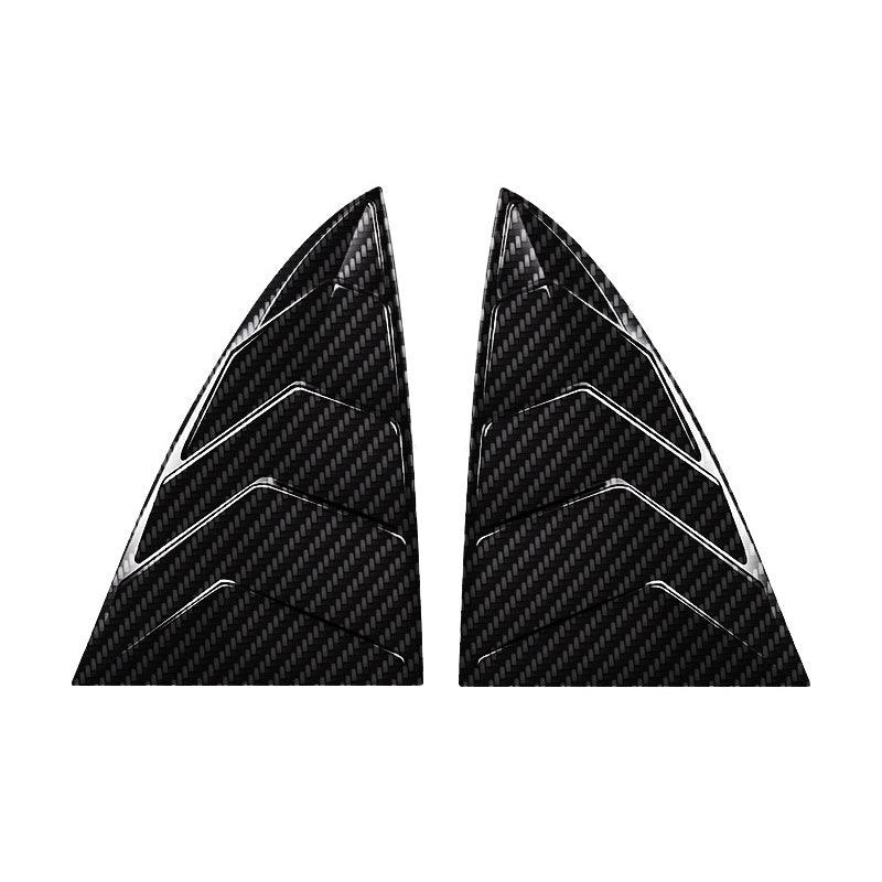 Rear Corner Window Protector For Model 3 (1 Pair) (2017-2023) Glossy Carbon Fiber