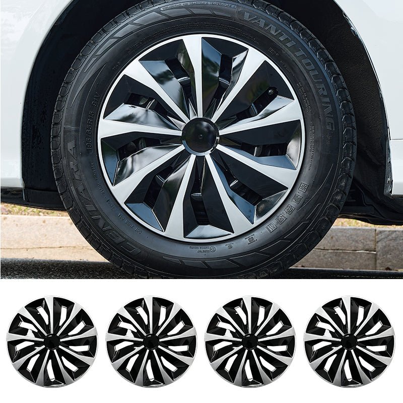 15" Knife Style Wheel Covers Hubcaps for Universal Fit R15 Tire Steel Wheels 4 PCS