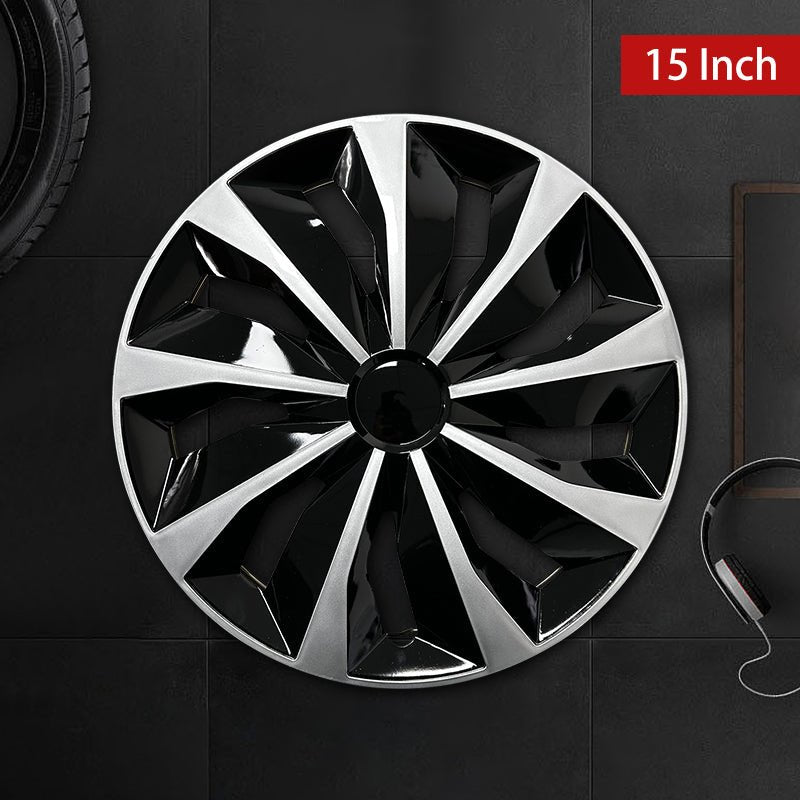 15" Knife Style Wheel Covers Hubcaps for Universal Fit R15 Tire Steel Wheels 4 PCS