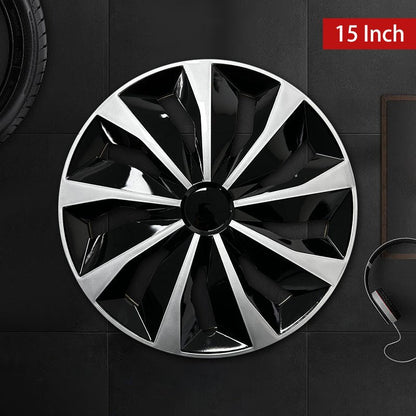 15" Knife Style Wheel Covers Hubcaps for Universal Fit R15 Tire Steel Wheels 4 PCS