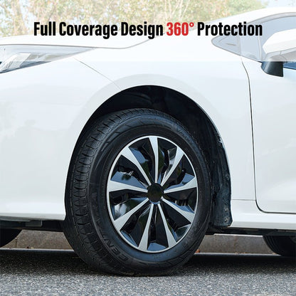 15" Knife Style Wheel Covers Hubcaps for Universal Fit R15 Tire Steel Wheels 4 PCS