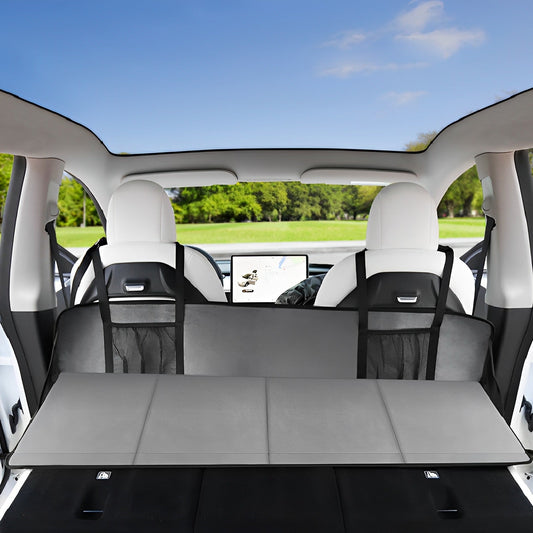 Flannel Camping Mattress Head Guard Suitable for Tesla Model 3/Y Full Cover Grey