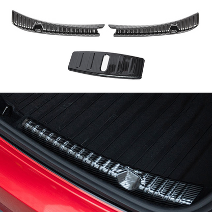 Stainless Steel Variety Trunk/Frunk Sill Plate Cover For Tesla Model 3 (2017-2023) Frunk & Trunk Sill Plate Cover Glossy Carbon Fiber