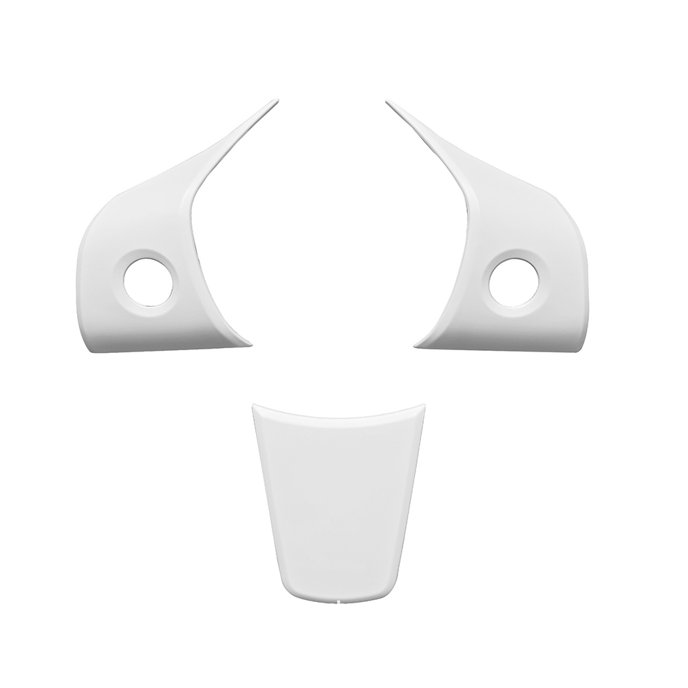 Model 3/Y Carbon Fiber Steering Wheel Trim (Carbon Fiber Pattern ABS) for Tesla(2017-2023) White