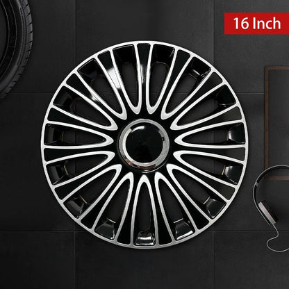 16" Dagger Style Wheel Covers Hubcaps for Universal Fit R16 Tire Steel Wheels 4 PCS