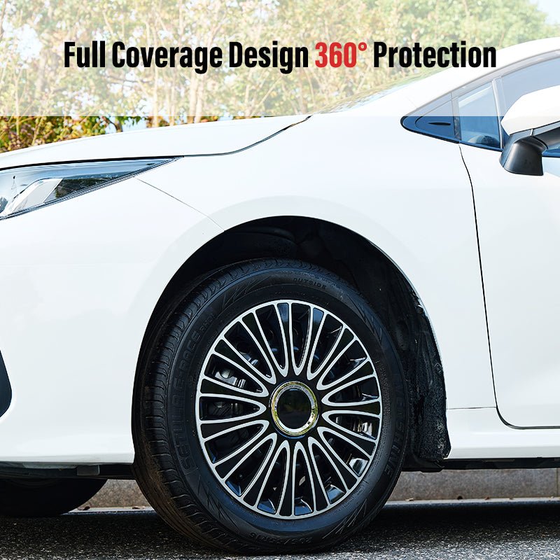16" Dagger Style Wheel Covers Hubcaps for Universal Fit R16 Tire Steel Wheels 4 PCS