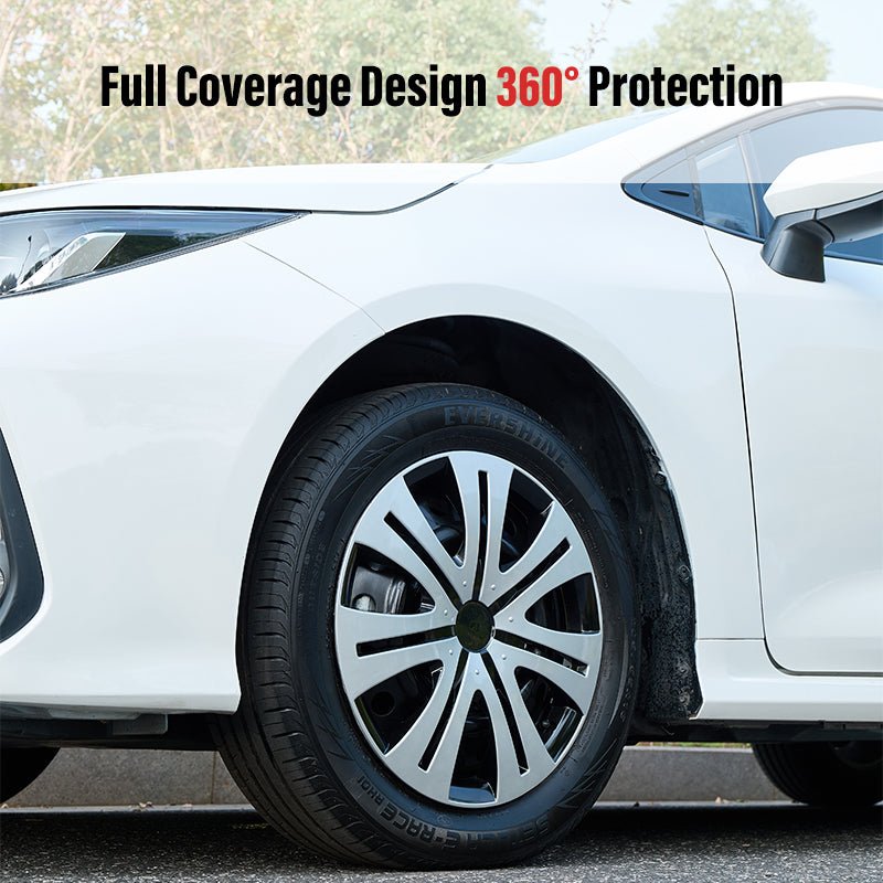 16" Shield Style Wheel Covers Hubcaps for Universal Fit R16 Tire Steel Wheels 4 PCS