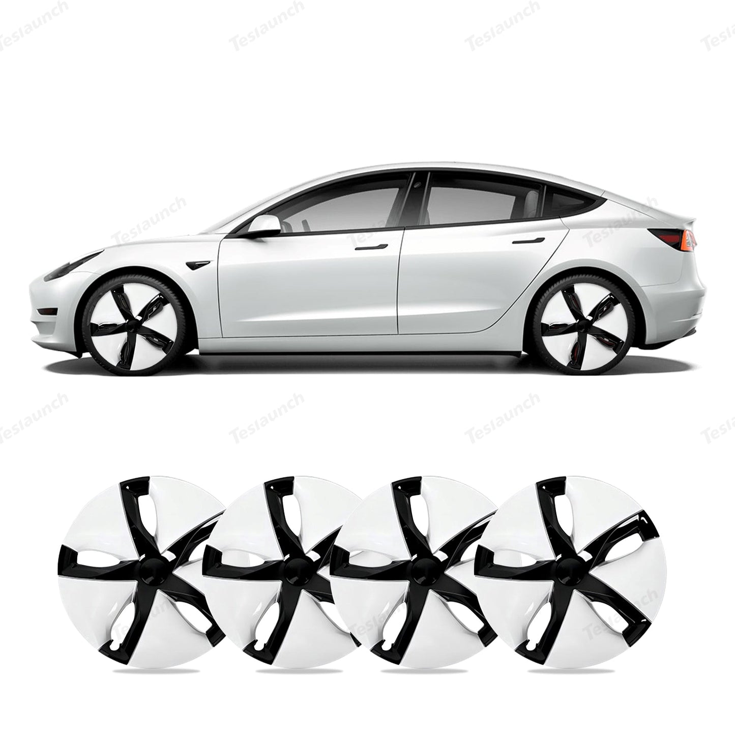 Model 3 18'' Aero Wheels Cover Hubcaps Replacement 4PCS for Tesla (2017-2023)