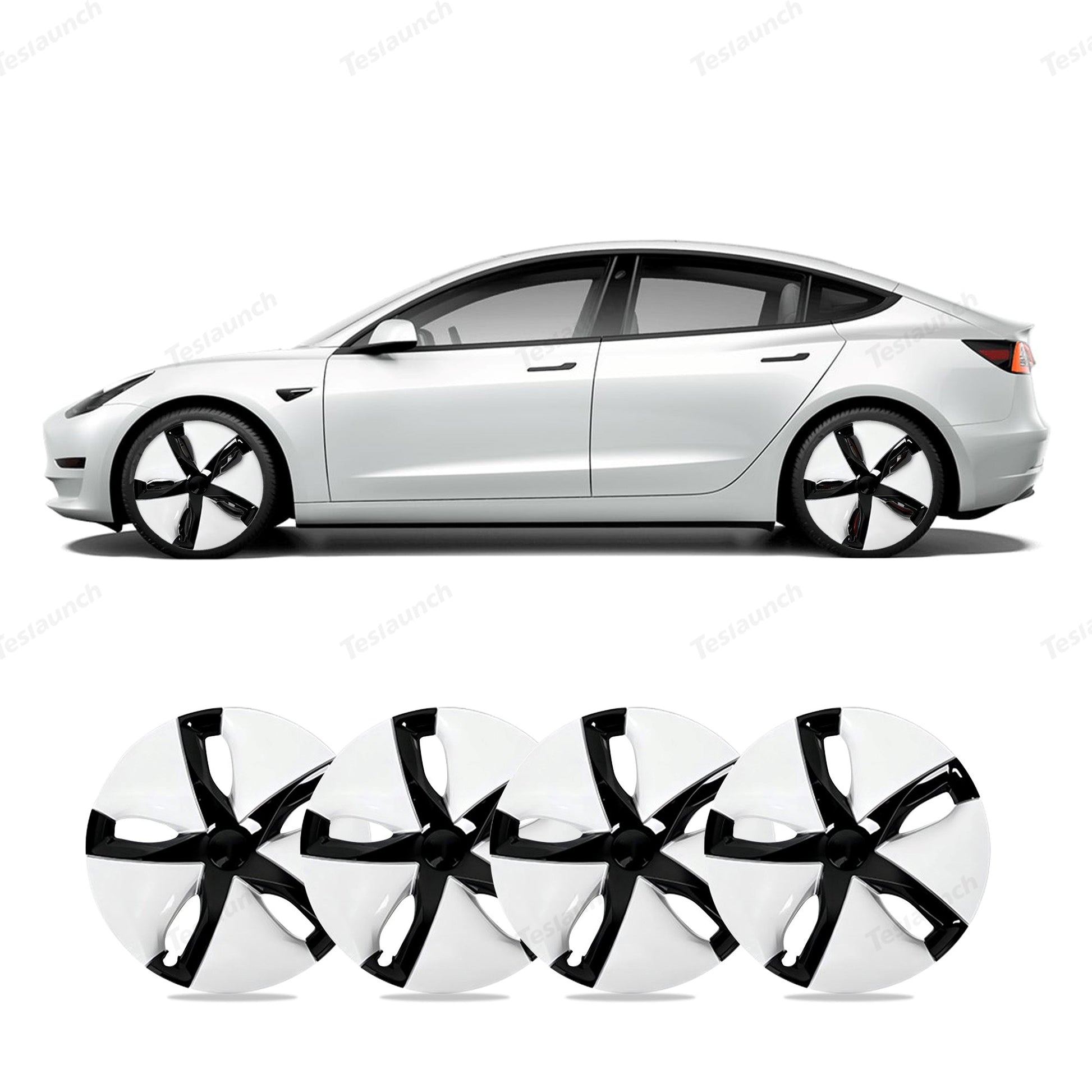 Model 3 18'' Aero Wheels Cover Hubcaps Replacement 4PCS for Tesla (2017-2023)