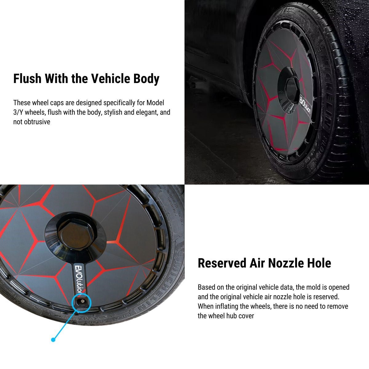 18' 19' Hub Caps Custom Stickers For Tesla Model 3 Y